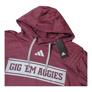 NEW Adidas Texas A&M University Gig'Em Aggies Team Hoodie Sweatshirt Adult L NWT